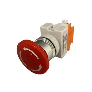 Pulsador Hongo 22mm Rojo 1NC